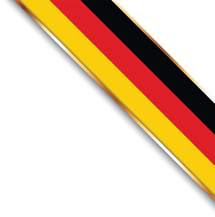 banner with flag of Germany, corner banner with gold frame