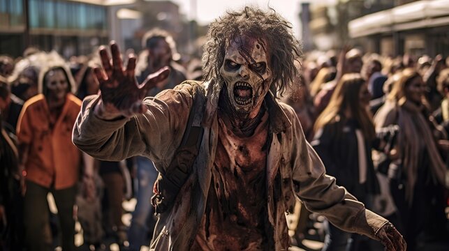 Zombie apocalypse in middle city