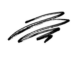Hand Drawn Scribble Pencil Line. Scratch Texture Sketchy Graphic Element. Sloppy Hatching, Highlighter for Modern Design. Vector Illustration Isolated on White Background. Ballpoint Round Swirl