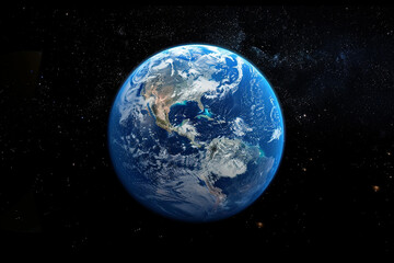 Stunning High-Resolution Image of Earth from Space with Vivid Blue Hues 