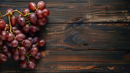 Flat lay composition with fresh ripe juicy grapes 