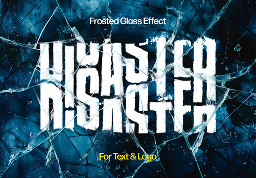 Frosted Glass Text And Logo Effect Mockup
