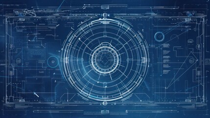 abstract background futuristic glowing circular device