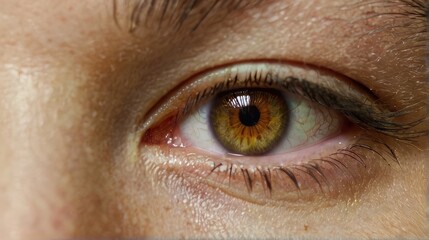 close up of a brown eye