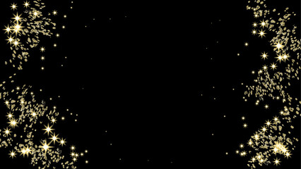 Glitter golden star and lightwave. Golden Holiday banner with glow particle. Sparkle gold bokeh. Luxury background. Golden star effect. Festive party. Twinkle flash.Golden Vector illustration.