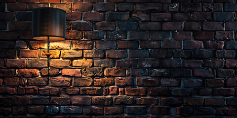  brick wall with a single lightbulb hanging in front 