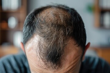 Obraz premium man hair loss problem concept