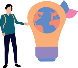 The boy has a worldview.