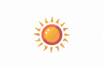 Fototapeta premium Sun, Sunny, Weather icon, simple vector svg illustration, isolated on white background 