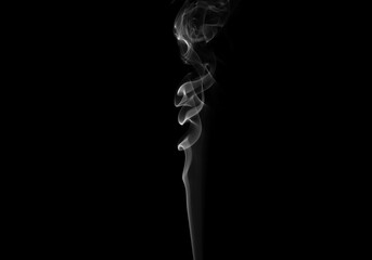 Collection of animated white smoke on black background. Smoke clouds. Isolated abstract lines.