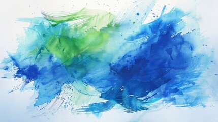 Fototapeta premium Emerald watercolor painted texture background for invitation decoration