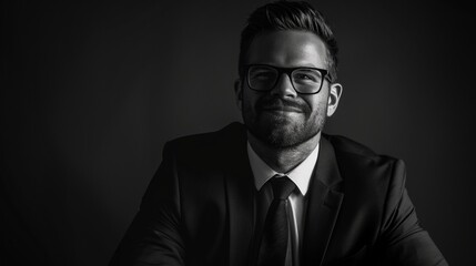 Obraz premium A man dressed in a formal suit and tie poses confidently for a picture