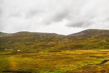 Scottish Lowlands panorama Kingussie to Pitlochry