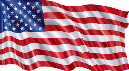 Illustration of the USA national flag memorial day liberty 4th july