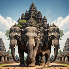 Fototapeta premium elephant in the temple
