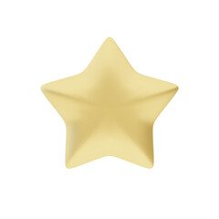 Gold star cartoon style for icons and symbols.3d illustration.