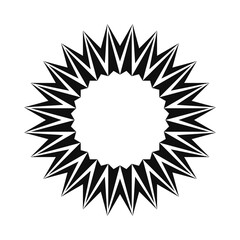 Radial Triangle Arrows Zigzag Flower Icon