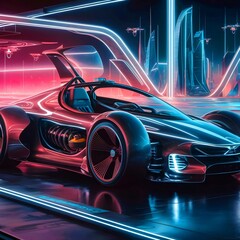 Powerful safety future technology car racing image