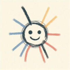 Obraz premium Adorable and Cute Spider Drawing by a Child