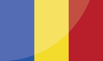 Chad National Flag for background, backdrop. Vector illustration