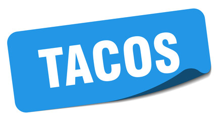tacos sticker. tacos label