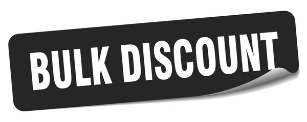bulk discount sticker. bulk discount label