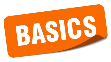 basics sticker. basics label