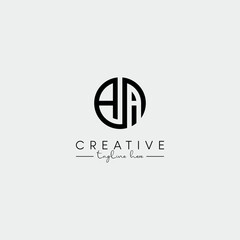 Abstract Minimal Letter A AA Initial Based Stylish Monogram Logo Design Vector.