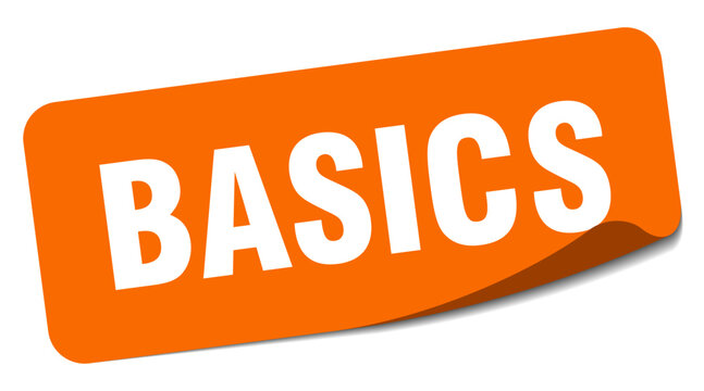 basics sticker. basics label