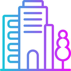 Company Gradient Icon Design Vector