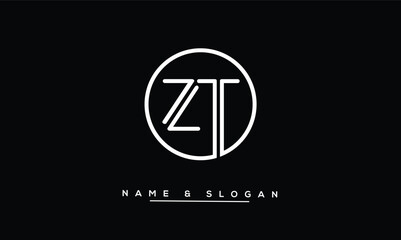 ZT, TZ, Z, T Abstract Letters Logo Monogram