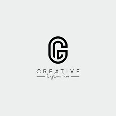 Abstract Stylish letter CG GC Logo Design Template. Modern And Creative Letter Logo.