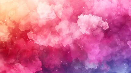 Fototapeta premium Abstract background of colorful clouds, pink, yellow, purple, orange, and white.