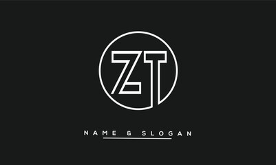 ZT, TZ, Z, T Abstract Letters Logo Monogram