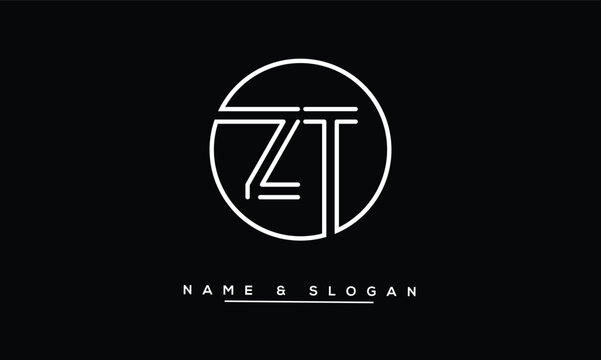 ZT, TZ, Z, T Abstract Letters Logo Monogram