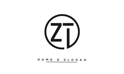ZT, TZ, Z, T Abstract Letters Logo Monogram