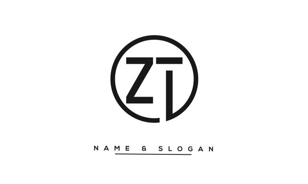 ZT, TZ, Z, T Abstract Letters Logo Monogram