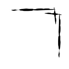 Frame vintage hand drawn brush. Vector ilustrtion