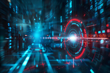 Obraz premium Target, Business and finance, Technology, futuristic background 