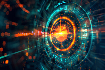 Target, Business and finance, Technology, futuristic background 