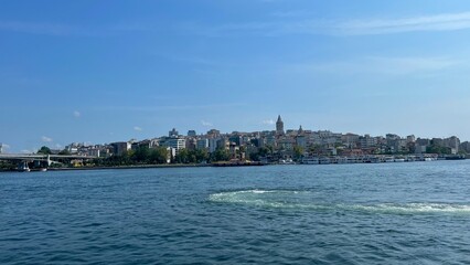 view of the city of the river, view to Istanbul from Bosporus 