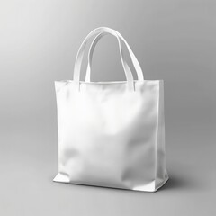 isolated tote bag or goodie bag on white background mockup
