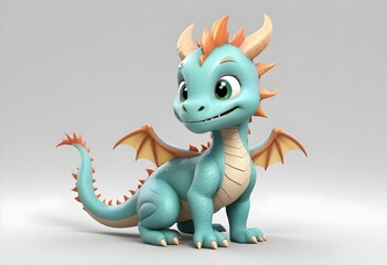 Fototapeta premium animal colorful dragon dragon model cute