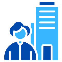 Corporation Solid Color Icon Design Vector