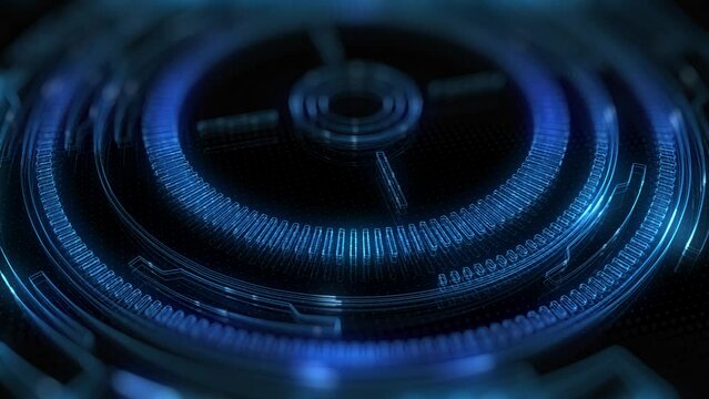 Rotation Blue Tech Circle Background