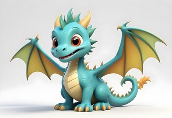 Fototapeta premium animal colorful dragon dragon model cute