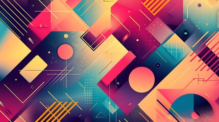Obraz premium Bold Geometric Shapes - Vibrant and Modern Vector Background Design