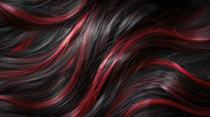 red and black reflective hair texture