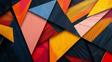 Fototapeta premium Vibrant Geometric Abstract Background in Bold Colors for a Modern and Dynamic Look