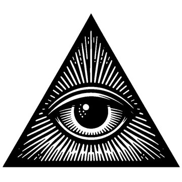 Illuminati one-edged triangle symbol
